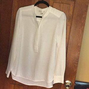 Beautiful cream tunic with 3/4 zip front